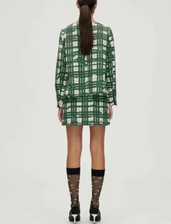 2429 Checkered Cady, Asymmetric Gat - Korta kjolar