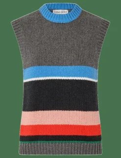 2421 Chunky Cotton Wool, Crewneck V - Stickade västar