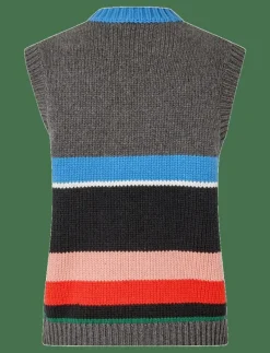 2421 Chunky Cotton Wool, Crewneck V - Stickade västar