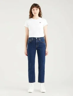 501 CROP SALSA STONEWASH - Straight jeans