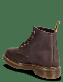 101 Dark Brown Crazy Horse - Platta ankelboots