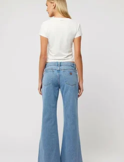99 LOW BAGGY FLARE GIGI MID BLUE - Utsvängda jeans