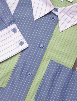 2405 Multi-Stripe Shirting, Pocket - Långärmade