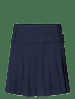 2435 Pinstripe Tailoring, Belted Pl - Plisserade kjolar