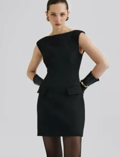 Adelina High Neck Mini Dress - Korta klänningar