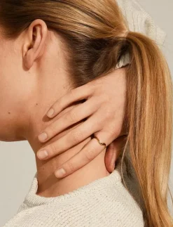 ALBERTE organic shape ring gold-plated - Ringar