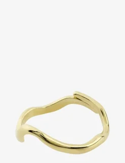 ALBERTE organic shape ring gold-plated - Ringar