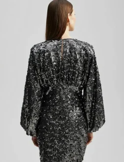 Alexandra balloon sleeve sequin mini dress - Korta klänningar