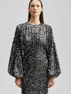 Alexandra balloon sleeve sequin mini dress - Korta klänningar