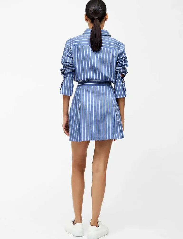 ALEXIS COTTON STRIPE PLTD MINI - Korta kjolar