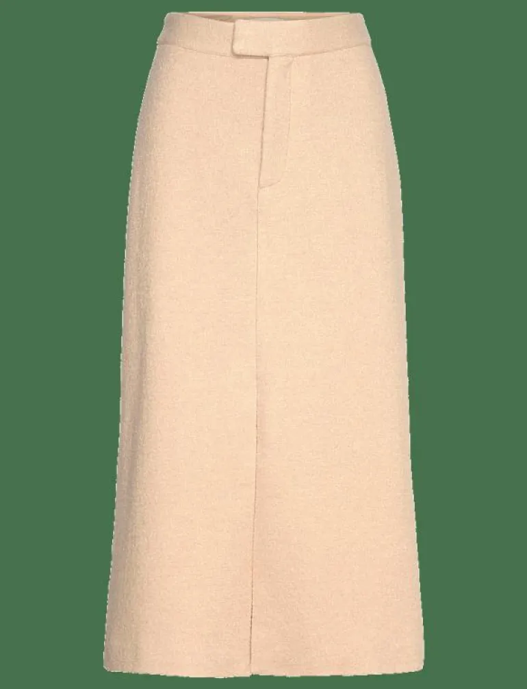 Alina front slit boucle midi skirt - Midi kjolar