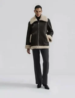 Alisson oversized shearling jacket - Skinnjackor
