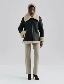 Alisson oversized shearling jacket - Skinnjackor