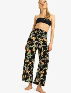 ALONG THE BEACH PRINTED - Casual byxor