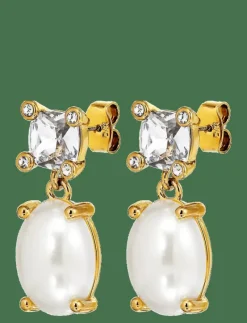 ANTONIA SG CRYSTAL / WHITE PEARL - Hängande örhängen