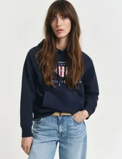 ARCHIVE SHIELD HOODIE - Huvtröjor