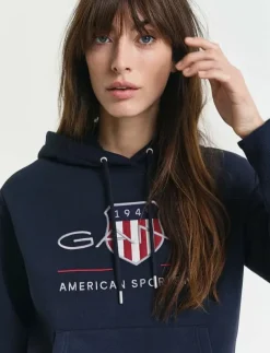 ARCHIVE SHIELD HOODIE - Huvtröjor