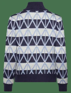 Argyle Half neck Pullover lined - Stickat