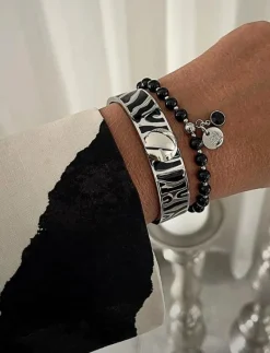 Beverly Bracelet Black/Silver - Kedjearmband