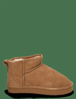BIASNOW Flatform Ankle Boot Suede - Teddy boots