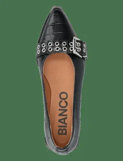 BIAVICTORIA Buckle Ballet Flat Croco Embossed Leather - Ballerinas