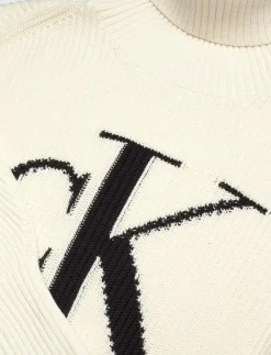 BLOWN UP CK LOOSE SWEATER CONTRA - Polotröjor