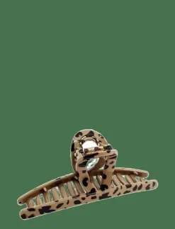 Bonny Thin Clasp Leo Beige - Hårklämmor