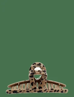 Bonny Thin Clasp Leo Beige - Hårklämmor