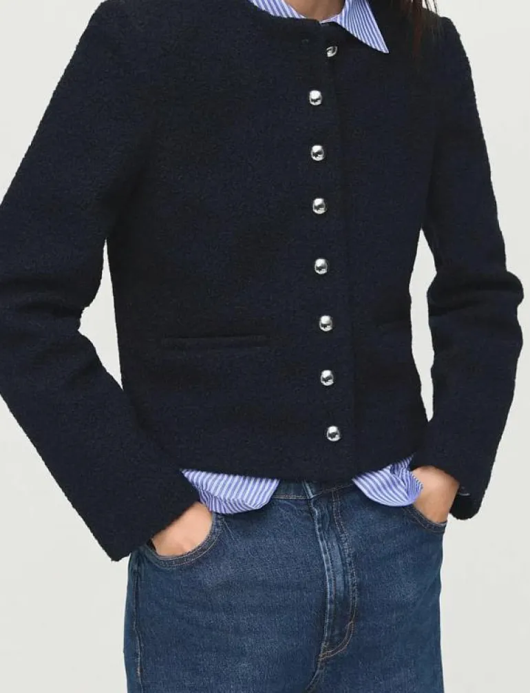 Bouclé jacket with jewel buttons - Bouclés