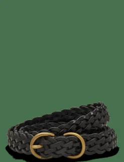 Braided Vachetta Leather Skinny Belt - Skärp