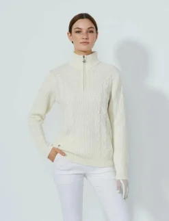 Cable LS Pullover lined - Stickat