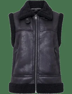 CAMRY FAUX SUEDE S/LESS GILET - Vadderade västar