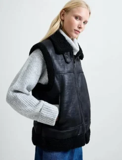 CAMRY FAUX SUEDE S/LESS GILET - Vadderade västar