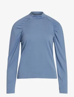 Cecilia Solid Blouse - Långärmade toppar