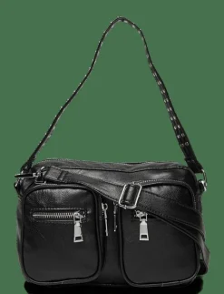 Celina Bag Black Leather Look - Axelremsväskor