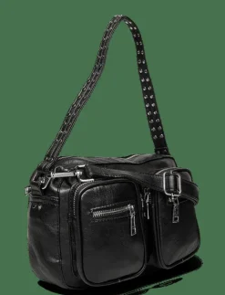 Celina Bag Black Leather Look - Axelremsväskor