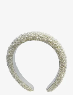Coco Beaded Headband White - Hårband & Diadem
