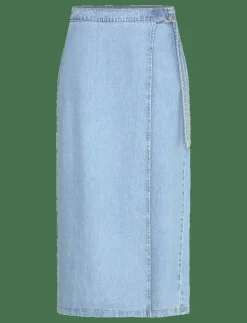 COLUMN WRAP SKIRT WRAPPED IN B - Midi kjolar