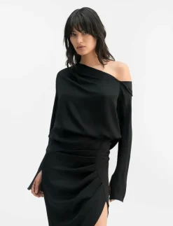 Cora silk blouse - Långärmade blusar