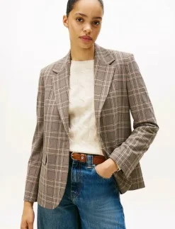 CORE CHECK REG STRAIGHT BLAZER - Enkelknäppta kavajer