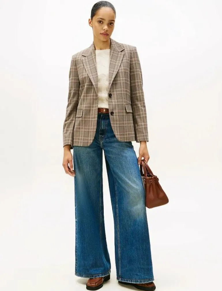 CORE CHECK REG STRAIGHT BLAZER - Enkelknäppta kavajer