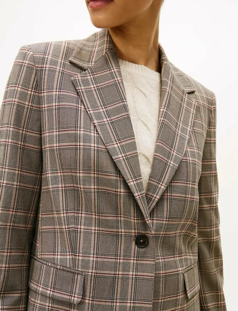 CORE CHECK REG STRAIGHT BLAZER - Enkelknäppta kavajer