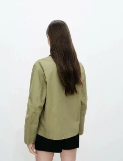 Cotton jacket with contrasting collar - Tunna jackor