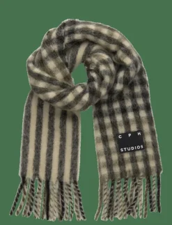 CPH SHAWL 14 wool mix burgundy - Halsdukar