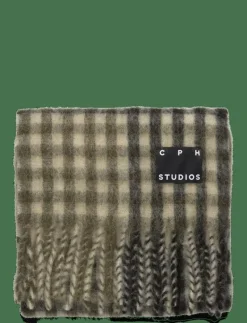 CPH SHAWL 14 wool mix burgundy - Halsdukar