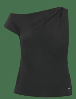 Crepe One Shoulder Top - Linnen