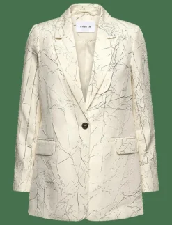 Crinkled blazer - Enkelknäppta kavajer