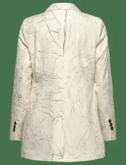 Crinkled blazer - Enkelknäppta kavajer