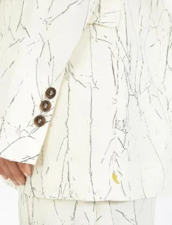 Crinkled blazer - Enkelknäppta kavajer