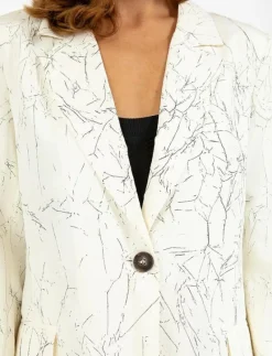 Crinkled blazer - Enkelknäppta kavajer